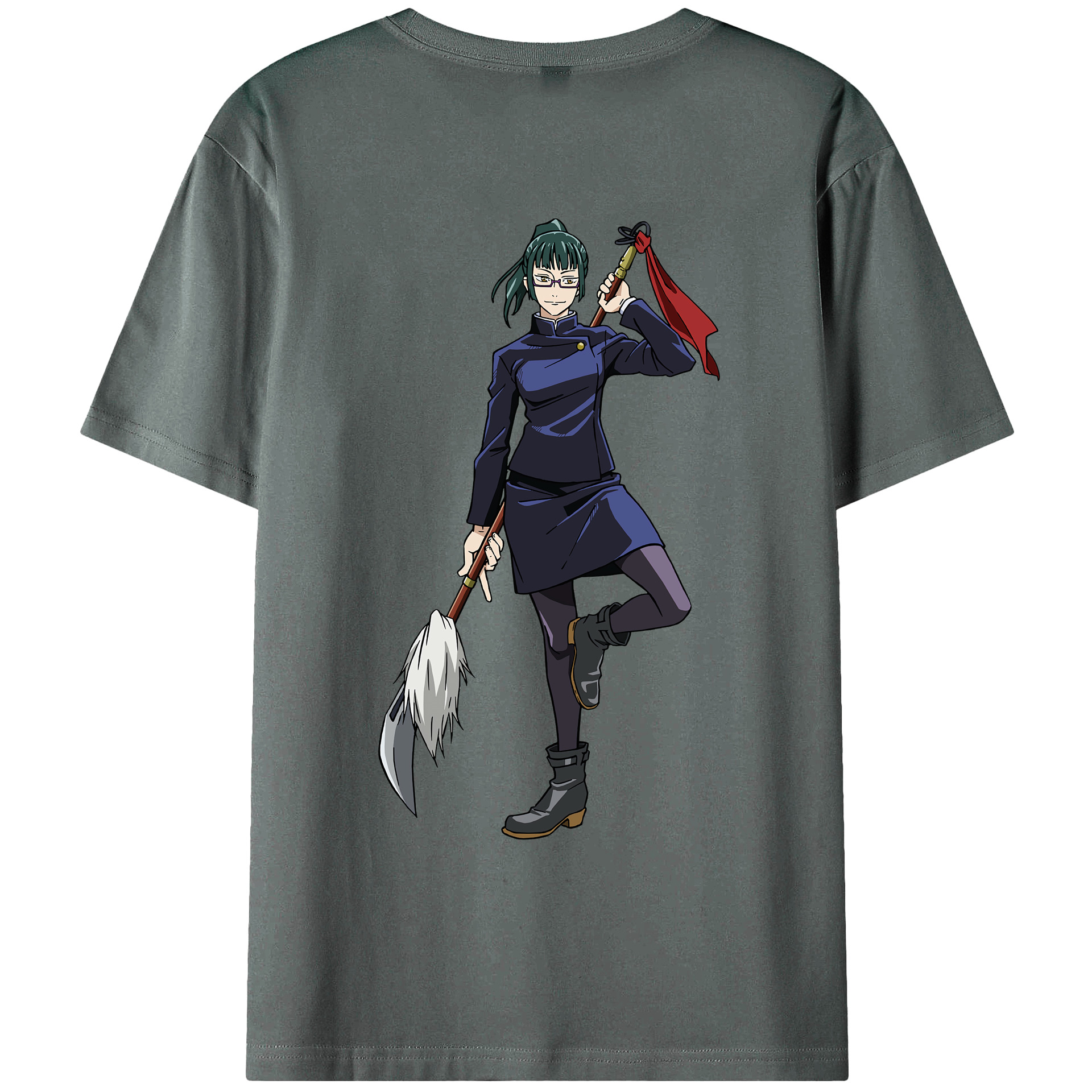 （画像用） 呪術廻戦 Jujutsu Kaisen 綿100％ メンズ半袖Tシャツ（バックプリント） 通気性